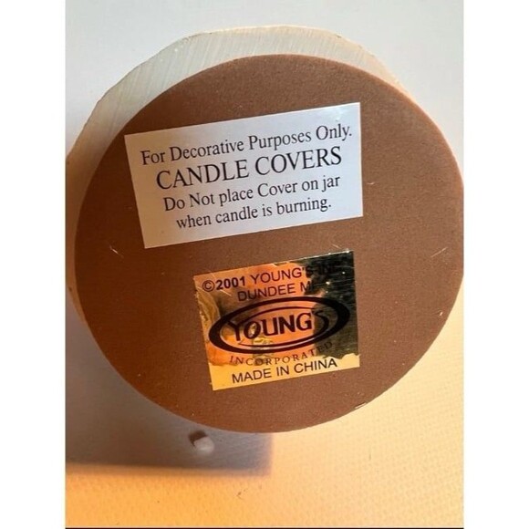 Vintage Snowman Candle Covers Yankee Style Jars Lot of 6 Holiday Gifts Teachers - Picture 5 of 8